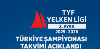 TYF Yelken Ligi 2. Ayak 2025–2026 Türkiye Şampiyonası Takvimi Açıklandı