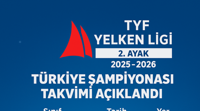 TYF Yelken Ligi 2. Ayak 2025–2026 Türkiye Şampiyonası Takvimi Açıklandı